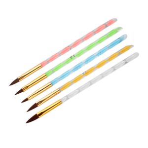 Hemoton 5pcs Gel Design Nail Art Pens Manicure Pens for Gel Polish Decoración De