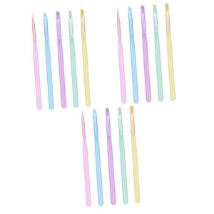 minkissy 15 Pcs Essential Nail Brush Set Pens Painting Tools and Polish for Fingernails Diy Manicure Essentials
