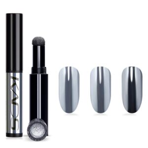KADS Nail Chrome Cushion Pen Holographic Titanium Nail Powder Pen Chrome Nail Powder 9 Colors Air Cushion Pen Mirror Effect Nail Art DIY Gel Nail Decoration Sponge Stick (BTA01)