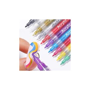 BLUGY 1pc Gorgeous Nail Art Pen Waterproof Quick Dry Nail Painting Pen DIY Abstract Lines Pen Painting Draw Nail Equipment (16 Colors) 2.5ml