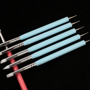 Double Head Silicone/Ceramic Tools Round Head Indentation Pen (5pcs)