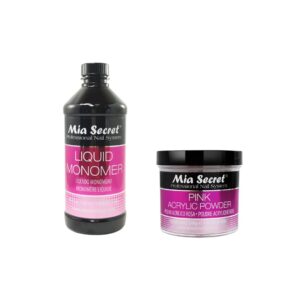 Mia Secret Liquid Monomer 16 oz and Pink Powder 8 oz