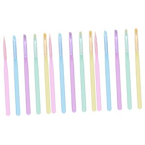 FRCOLOR 15 Pcs Gel Liner Nail Art Polish Set 10 Nail Polish Pens Brush Pen Tools