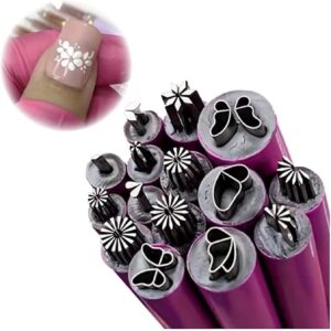 Nail Art Stamp Pen Set Nail Art Flower Stamping Pen Set Nail Art Pen Art Stamping Pen Diy Nail Art Tools Nail Art Design Tools Dot Painting Tool Nail Art Graffiti Diy (15Pcs)