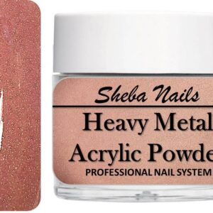 SHEBA NAILS Heavy Metal Color Acrylic Collection – 1 oz. – Rose Gold