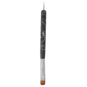 Hemoton Dual-Ended Nail Art Brush and Dotting Pen,French Half Round Nail Brush for Home Salon,Versatile Manicure Polish Tool,Manicure Art Design Tools