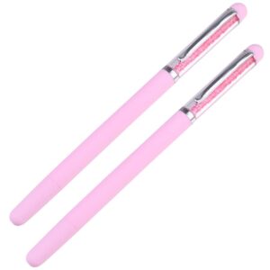 Ipetboom 2Pcs Dotting Pen Set for Nail Art Pink Rhinestones Picker and Manicure Tools for Nail Design for Home Professional Use