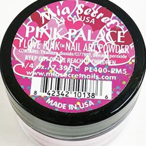 Mia Secret Nail Art Powder I LOVE PINK Collection – .25 oz (Pink Palace)