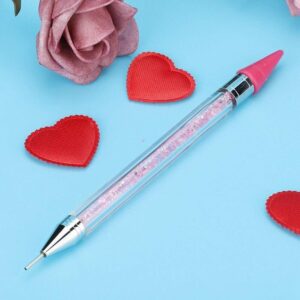 Nail Brushes Dotting Detailing DIY Plastic Nail Art Pen Double Head Rhinestone Studs Picker Accessories Remover Soft Silicone