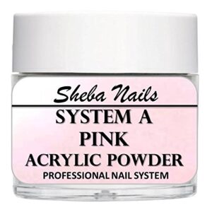 SHEBA NAILS System A Acrylic Nail Powder PINK- 16oz Jar