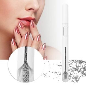 Sonew 2,800 Pieces Nail Beads Salon Nail Art Equipment Nail Dotting Pen Manicure Decoration Tool Nail Art Rhinestones Drawing Nail Art Dotting Pen (Black)