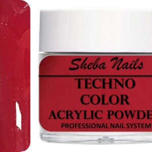 SHEBA NAILS Satin Color ACRYLIC Powder Collection – 1 oz. – SATIN RED