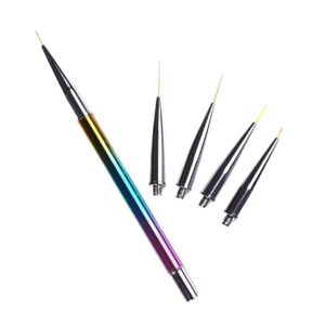 NOLITOY Nail Art Pen Set 5 Sizes Nail Art Liner Thin Brush Manicure Tools Perfect for Beginners Professionals