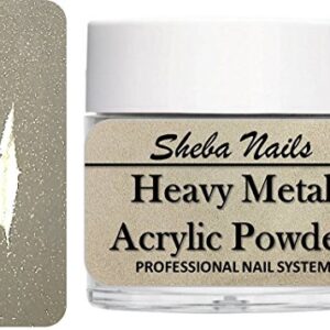 SHEBA NAILS Heavy Metal Color Acrylic Collection – 1 oz. – Platinum
