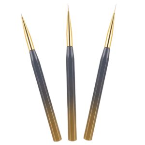 WRITWAA 3pcs Line Drawing Pen Suit Nail Decor Nails Nail Art Brush Finger Mix Manicure Liner Kit Kiss Nail Accessories Nail Supplies Nail Tools Nylon Wool