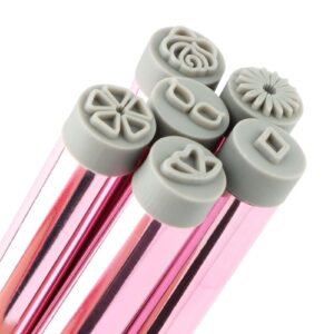6Pcs Nail Art Stamp Pen>DIY Nail Art Stamping Tools Nail Art Design Pens Nail Art Simplely Making Tool Nail Art Pens with Different Modern Style Design for Salons>Studios (6>Grey)