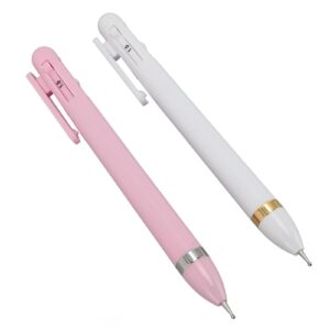 Nail Dotting Pen Kit 4 Ballpoint Tips Easy To Use For Nail Art ABS White Pink