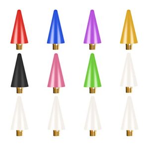 Uspeedy- 12pcs Nail Rhinestones Picker Wax Replacement Tips Wax Replacement Head Dotting Pen Wax Head Tip Nail Art Tool(Mutilcolor)