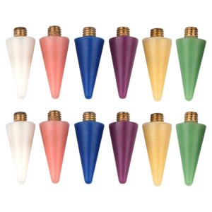 Uonlytech Jewelry Picker for Nail Art 12pcs Gems Picker Replacement Tips Nail Pen Tip Set 6 Colors for Drills