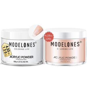 Modelones Clear Acrylic Powder with Cover Nude Blush Acrylic Powder