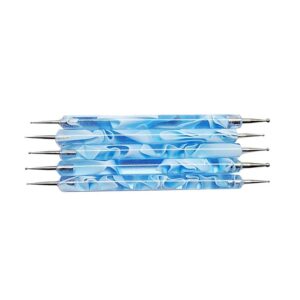 Colorido Women’s 5Pcs Globe 2 Way Material Nail Dotting Drawing Brush Pen