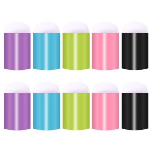 POPETPOP Nail Art Tool 10pcs Sponge Pen Tip Round Sponge Head for Manicure Pen Set