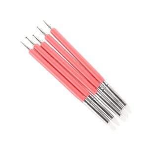 5Pcs Double Way Nail Art Dotting Tool, Polymer Clay Sculpture Tool Nail Art Design Tools Indentation Pen Dotting Tool