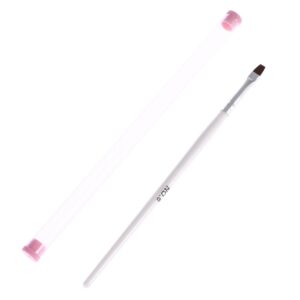Hemoton Flat Brush Nail Art Salon Pen Nail Art Gel Polish Lightweight Save Space Creative Tool