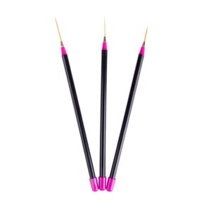 EXCEART 3pcs Manicure Pen Set Brush Pen Tools for Nail Art Design Professional for Dotting Painting