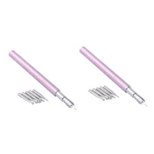 Mipcase Nail Art Pens Set 2 Sets Nail Art Painting Tools for Manicure Diy Nail Sculpting Pen