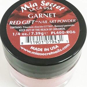 Mia Secret Nail Art Powder Red Gift Collection – .25 oz (Garnet)