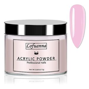 Lofuanna 17g Professional Pink Acrylic Powder Salon Quality>Acrylic Nail Powder for Nails Extension Nail Art System>No Need Nail Lamp Nail Powder for Home or Salon