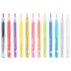 Nail Pens Set 12 Colors Acrylic Paint Pens Fine Tip Nail Pens For 3d Nail Line Drawing Dotting Floral Design Diy Nail 10ml Nail Tel 2
