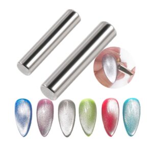 PhantomSky Magnet Stick Magnet Pen Manicure Nail Art Tool>2Pcs Nail Magnet Plate Wand Board for 3D Magnetic Cat Eye Gel Nail Polish Powder DIY Tool