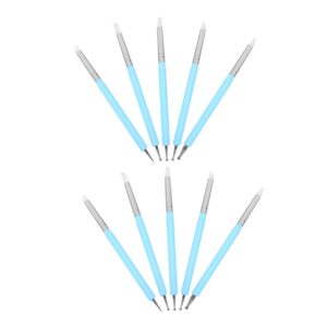 WOONEKY Nail Art Pen Set 10pcs Double-ended Drill Pen Gel Pen for Professional or Personal Use