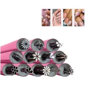 Lymzpwg 4/6/10/12/15pcs Nail Stamp Pen，Nail Art Flower Stamping Pen，Nail Art Graffiti DIY(12)