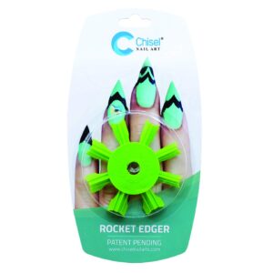 Chisel Rocket Edger for Acrylic Powder Gel Sculptured Nail Art Enhancement & Design Tools – Green