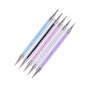 Gatuida 2-way Nail Drilling Pen Kit 5 Pieces Large Small Balls for Marbleizing Random
