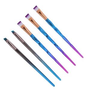 5pcs Nail Art Brushes Set>Nail Display Stand>ABS Nylon Hair Material Ergonomic Handle Wide Range Of Applications Ideal for UV Gel Nails with Soft and Skin Friendly Brushes