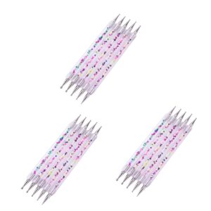 Hemoton 3sets Manicure Magnetic Pen Nail Rhinestone Picker Dotting Tool for Gems Nail Accessories Diamond Precision Dotting Painting Pen 5pcs*3
