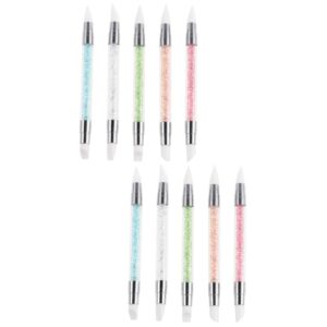 FRCOLOR 2sets Sturdy Drill Point Pen for Nail Art Rhinestones Picker for Nail Art Lovers 5pcs*2