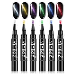 6 Pcs/Set Nail Art Pens Set>Nail Art 3D Painted Pen Drawing Nail Point Graffiti Dotting Pen Nail Polish Pens Drawing Painting Liner for DIY Nail Art Beauty Adorn Manicure Tools