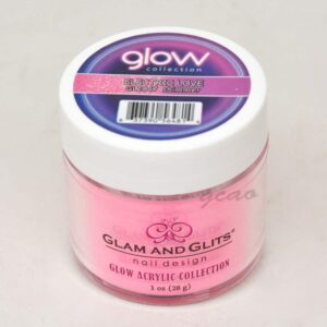 Glam and Glits ACRYLIC Glow in the Dark Dip Powder – Electric Love 2047