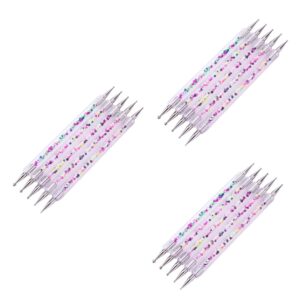 FOMIYES 3sets Manicure Dotting Tools Nail Pen Ball Stylus Acrylic Rod Rhinestone Beads Picker for Fine Nail Art Work 5pcs*3