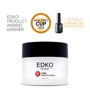 EDKO’s Acrylic Powder Colored Nail Manicure Powders Colors Tips Nails UV/LED Light – (ACRYLIC PINK POWDER> 40g / 1.41oz)