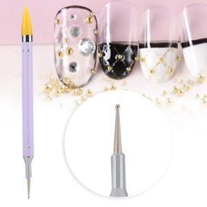 Valentine’s Day Carnival Nail Dotting Pen>Dual Ended Manicure Tool DIY Decoration for Candy Color Nail Wax Stone Picker Drawing Painting(Purple)