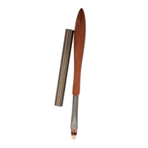 VICASKY Multifunctional Nail Art Pen Wide Brush for Gradient Sandalwood Handle Nail Dust Brush for Home Salon