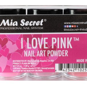 Mia Secret Acrylic Nail Art Powder I Love Pink Collection (Pack of 6)