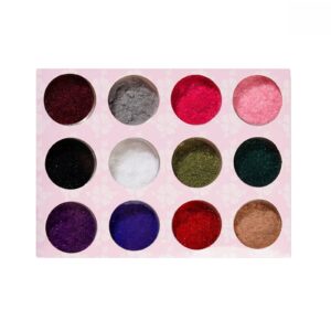 Generic 12 Colors/Set Velvet Flocking Powder for Velvet Manicure Nail Art Polish Tips Decoration Nail DIY Pigment Powder Flocking Decorations Supplies (I)