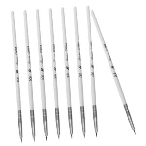 Beatifufu 8pcs Manicure Tools Manicure Painting Brush Manicure Pens Manicure Liner Brushes Manicure Brush Manicure Drawing Tool Paint Pen Plastic Nail